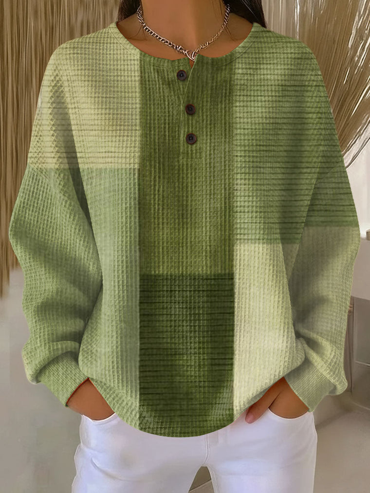 Katrin | Patchwork Jumper in Shades of Green