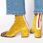 Alma, Suede Heeled Ankle Boots