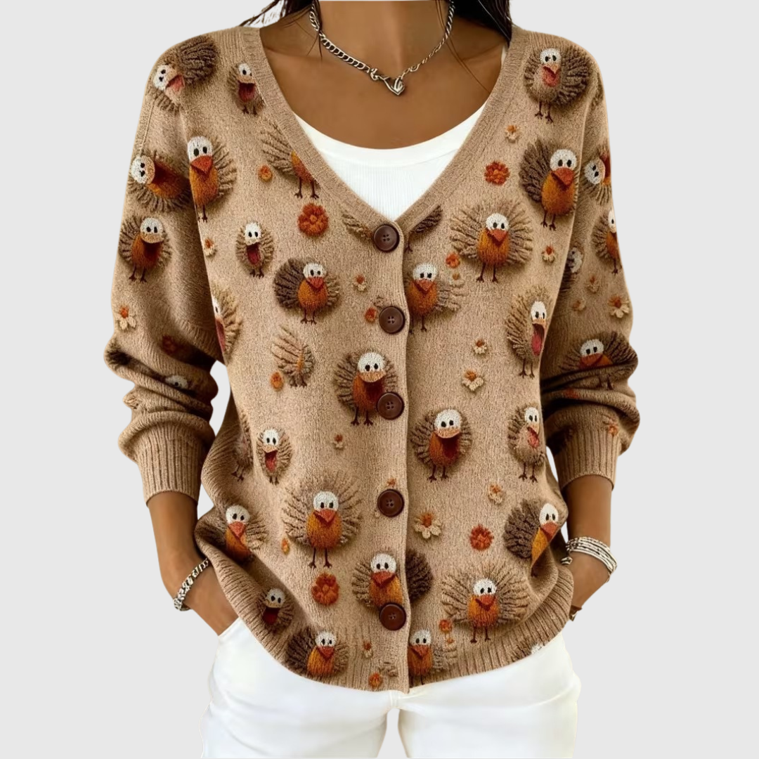 Greta Comfortable Buttoned Knit Cardigan