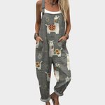 Comfortable printed overalls, front view