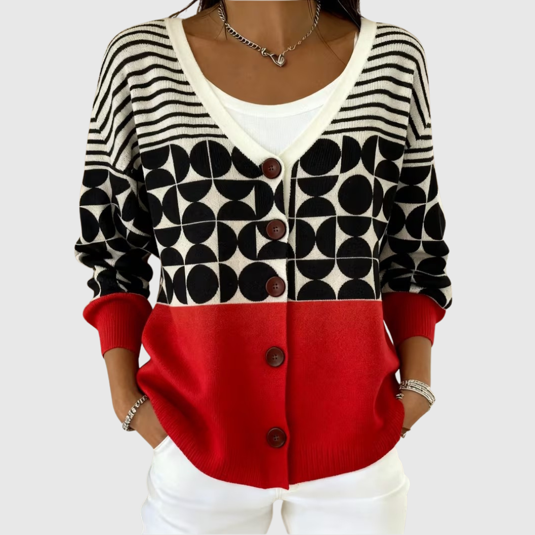 Magdalena Comfortable Buttoned Knit Cardigan