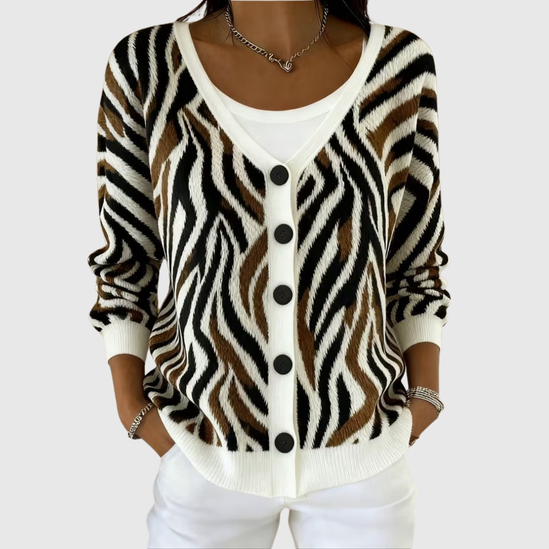 Katharina Comfortable Buttoned Knit Cardigan