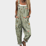 Comfortable printed overalls, front view