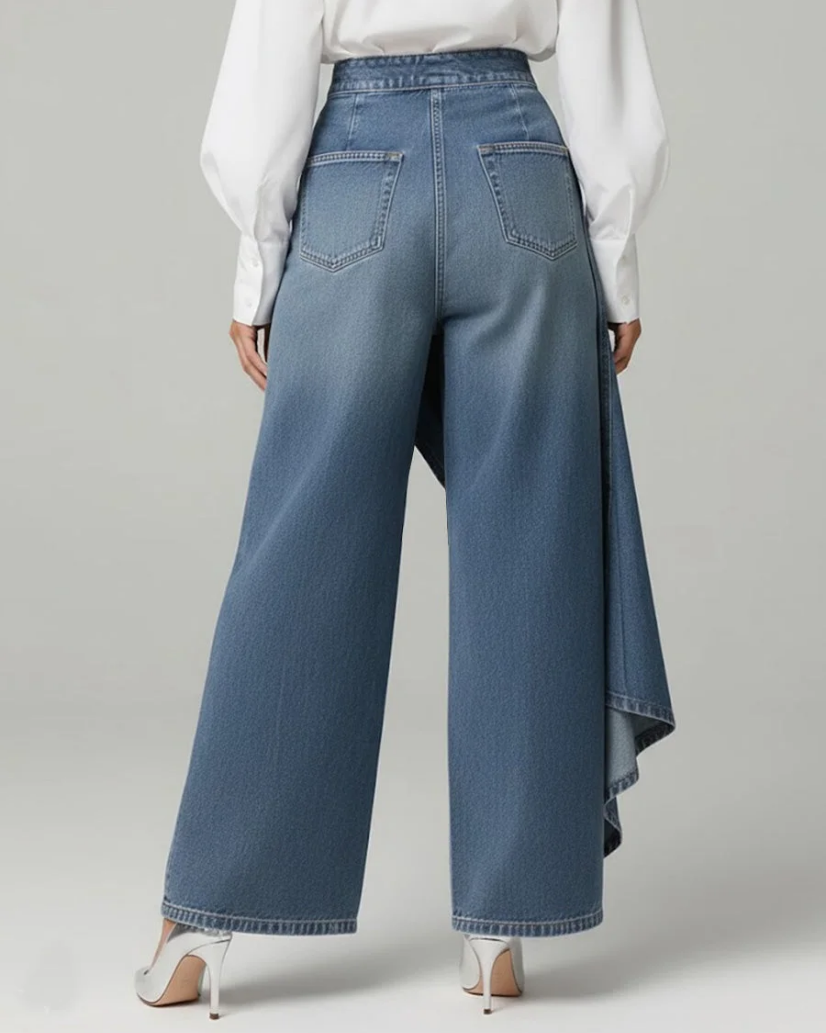 Holly Wrap Denim Trousers - view 5