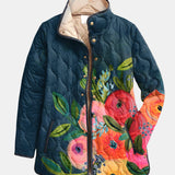 Amaya Vintage Floral Print Quilted Jacket