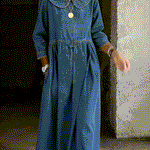 Sophie Peter Pan Collar Denim Dress - view 8