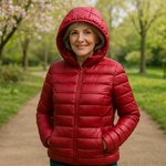 Laura, Mid-Season Coat, Dark Red