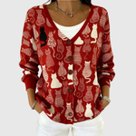 Viktoria Comfortable Buttoned Knit Cardigan