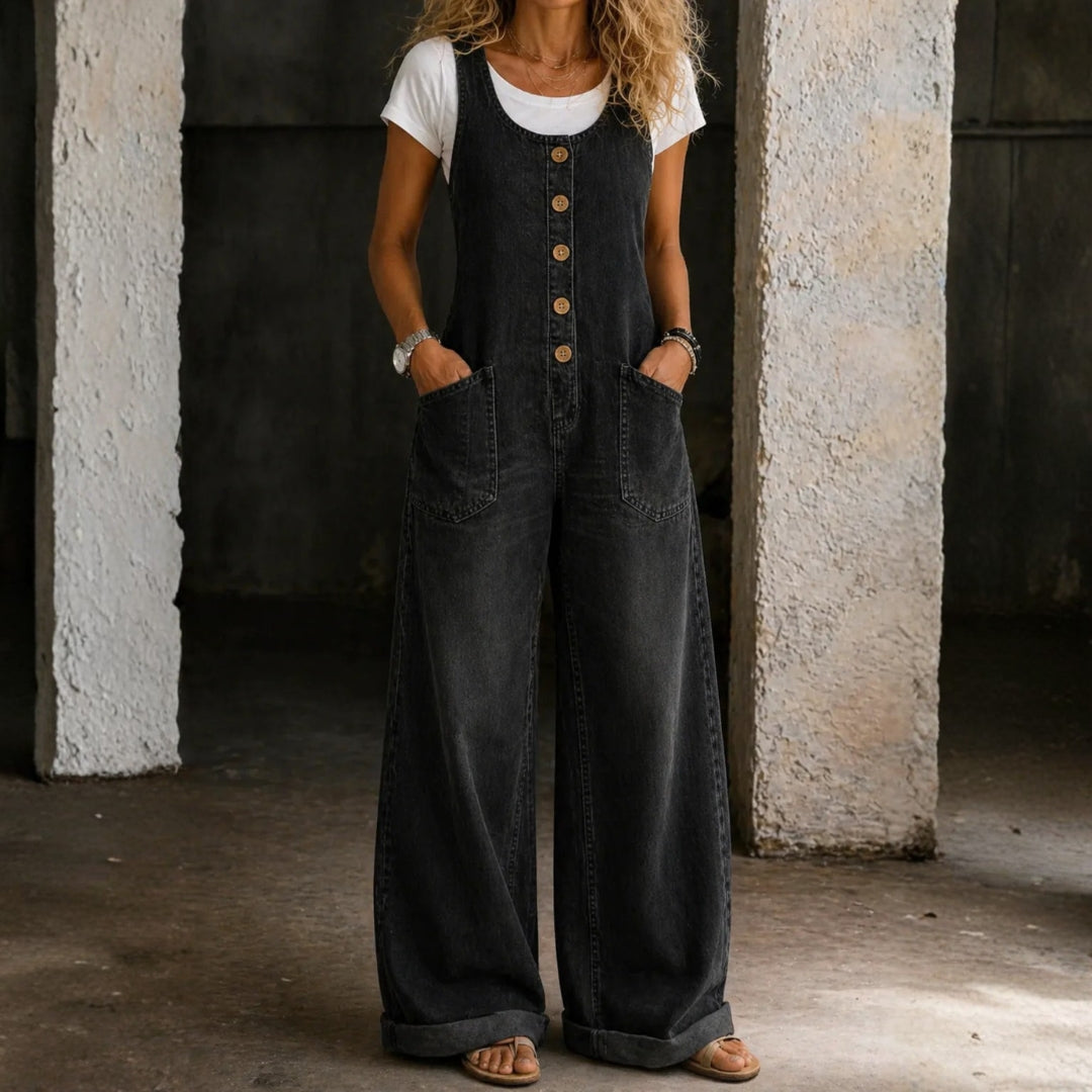 Verity Vintage Washed Cotton Dungarees