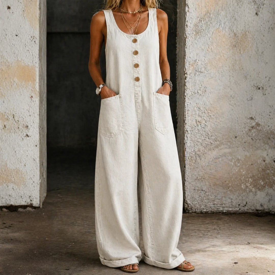 Victoria Vintage-Wash Denim Dungarees