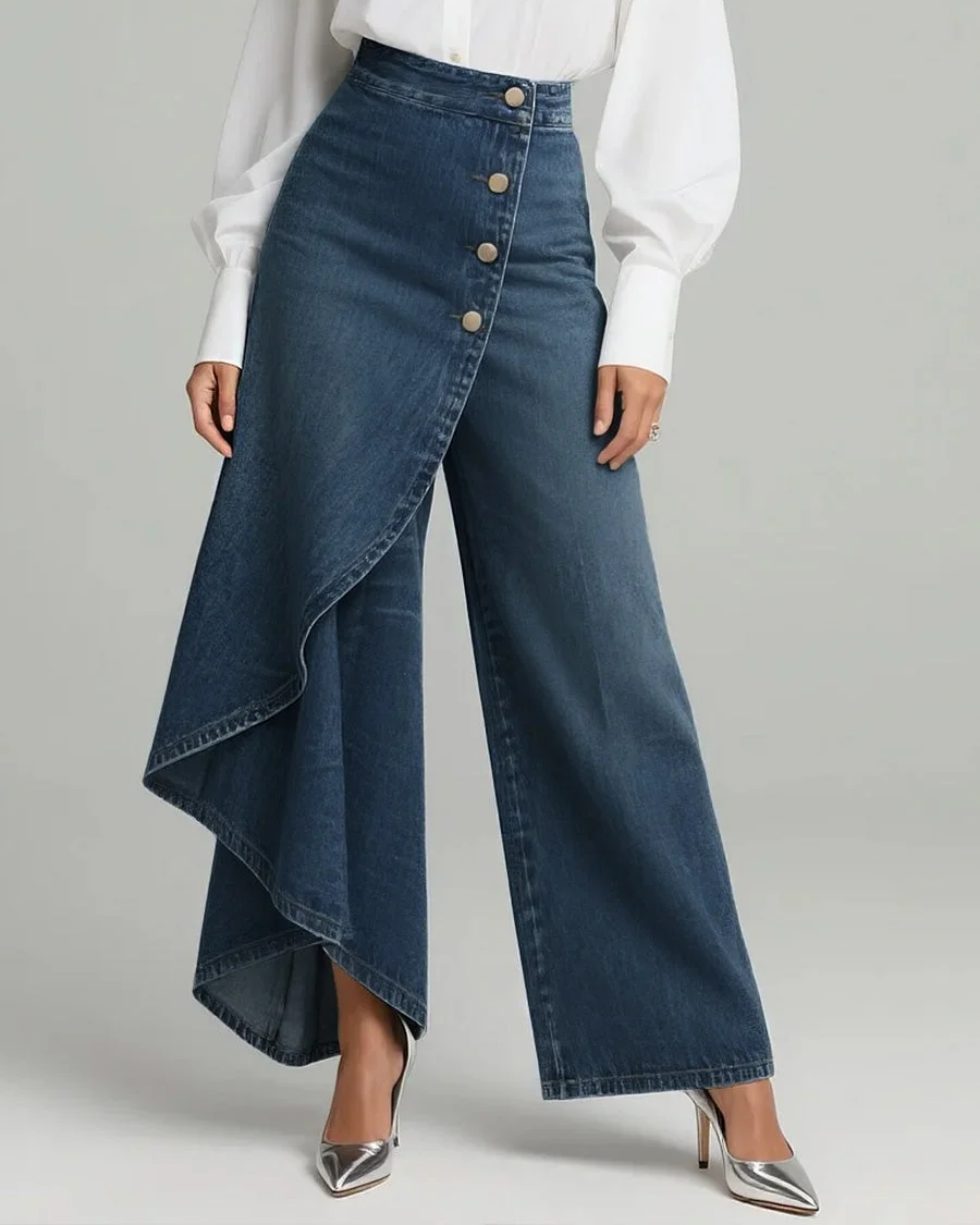 Holly Wrap Denim Trousers - view 3