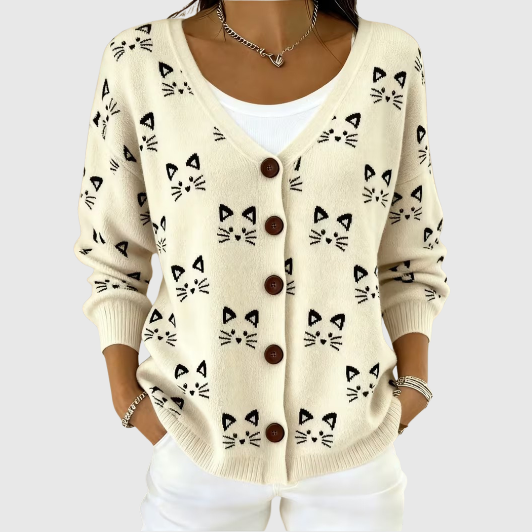 Theresa Comfortable Buttoned Knit Cardigan