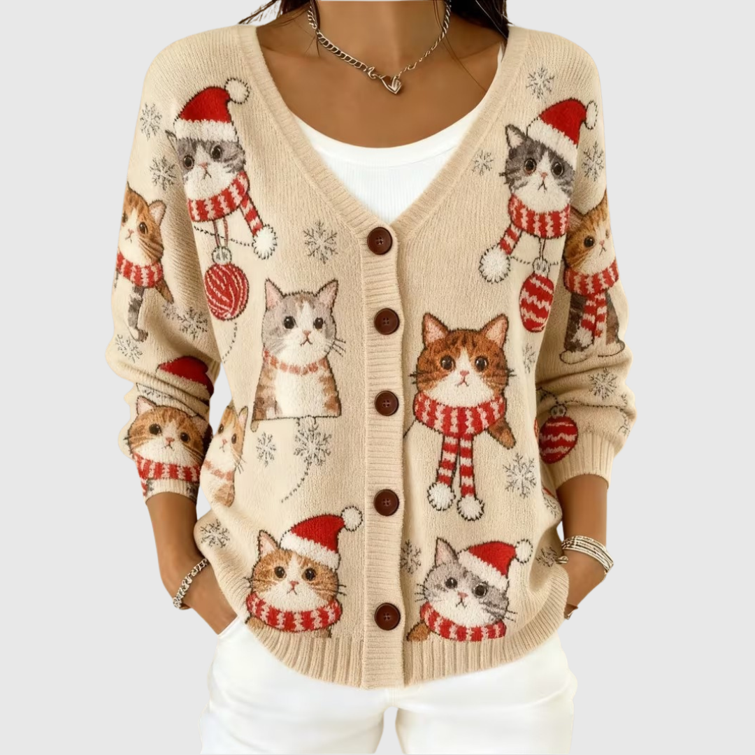 Charlotte Comfortable Buttoned Knit Cardigan