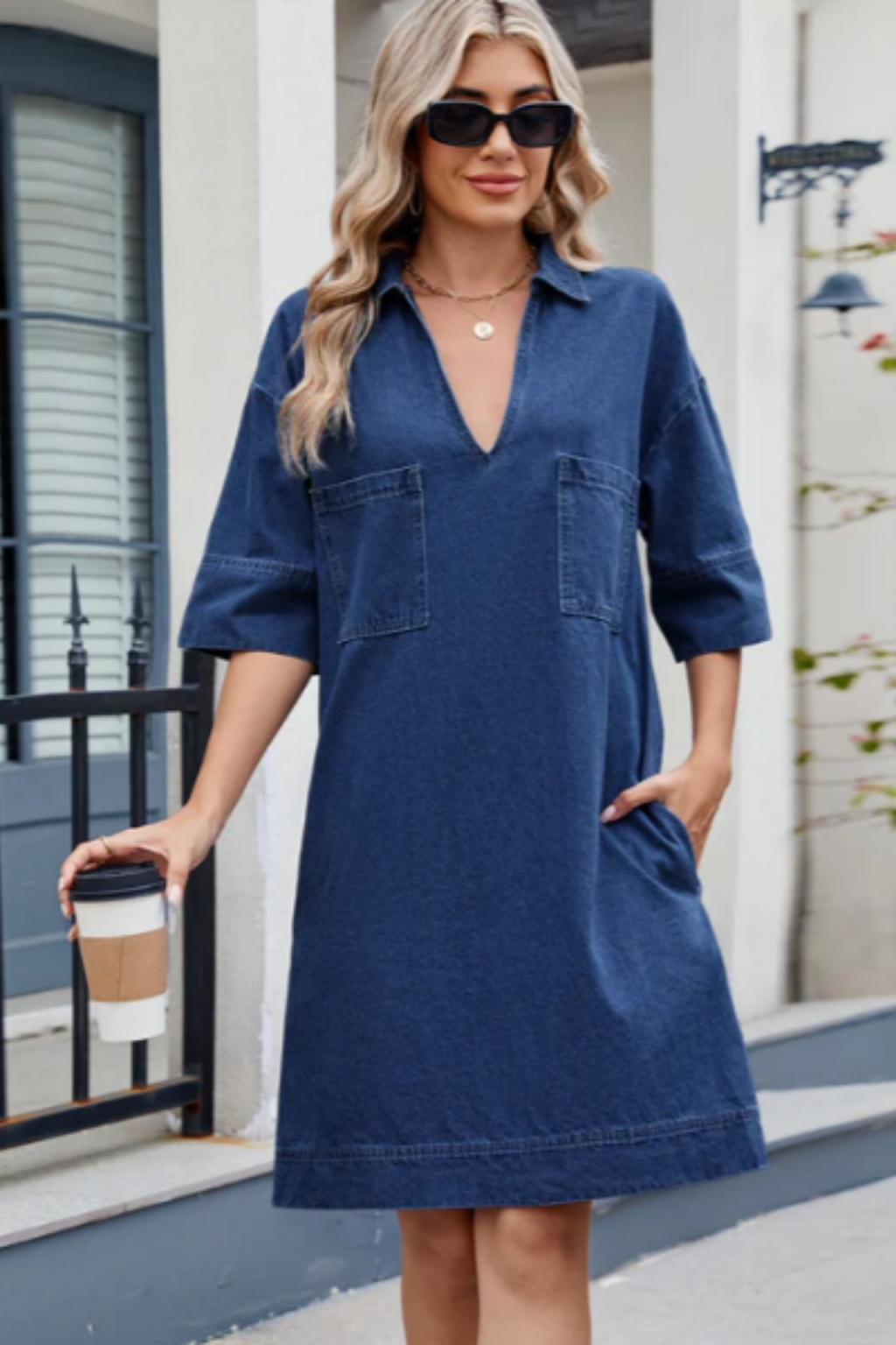 Rosie Casual Denim Dress - view 3