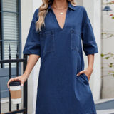 Rosie Casual Denim Dress - view 3