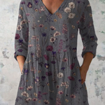 Audrey Long Sleeve Blouse with V-Neck, front view