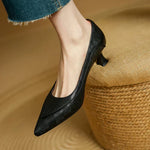 Fiona Elegant Pumps with Textured Panels