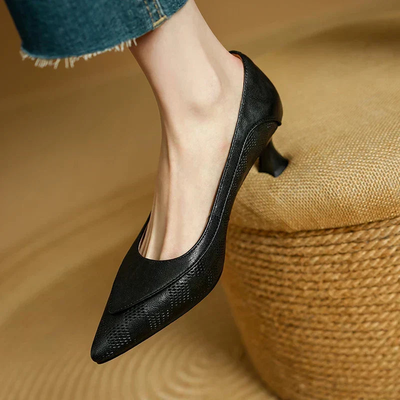 Fiona Elegant Pumps with Textured Panels