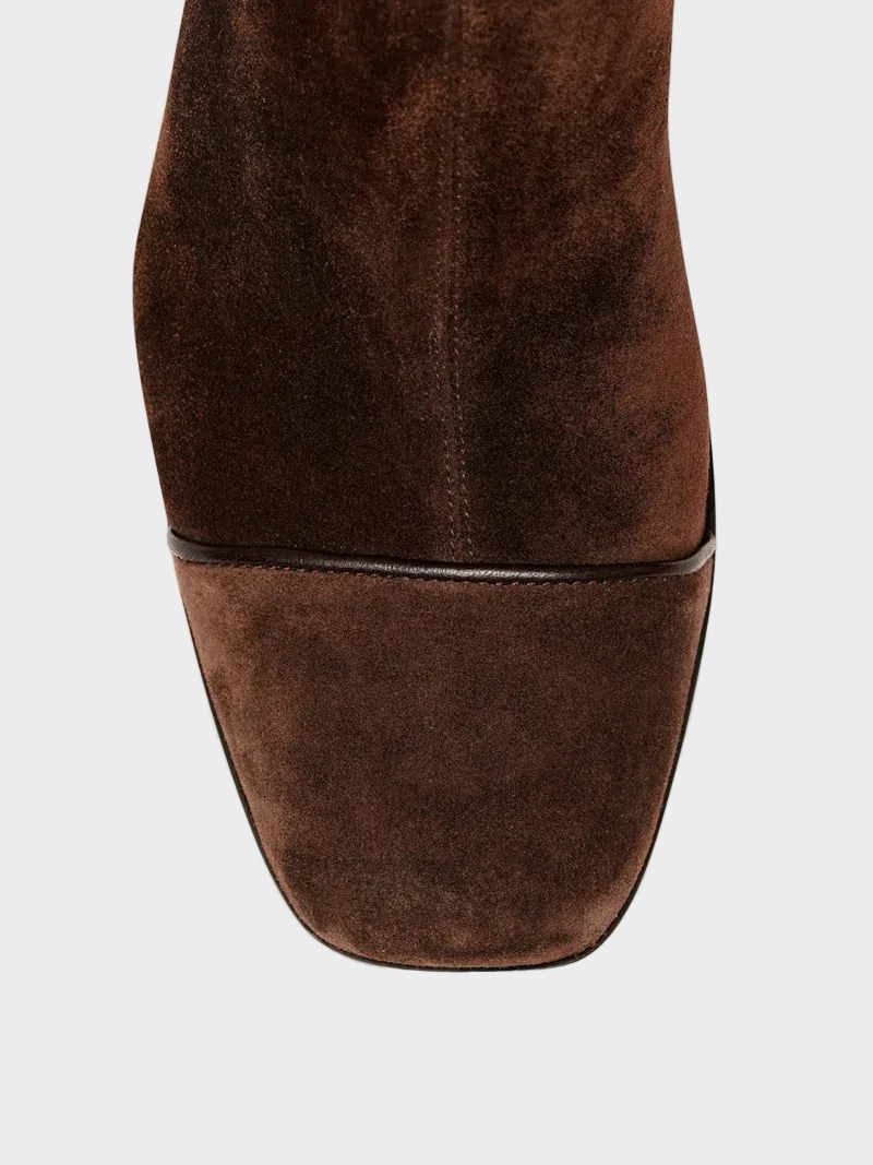 Alma, Suede Heeled Ankle Boots