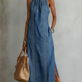 Tilly Retro Lace Denim Dress - view 2