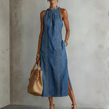 Tilly Retro Lace Denim Dress
