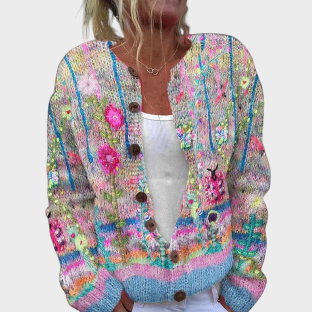 Elodie Floral Autumn Cardigan