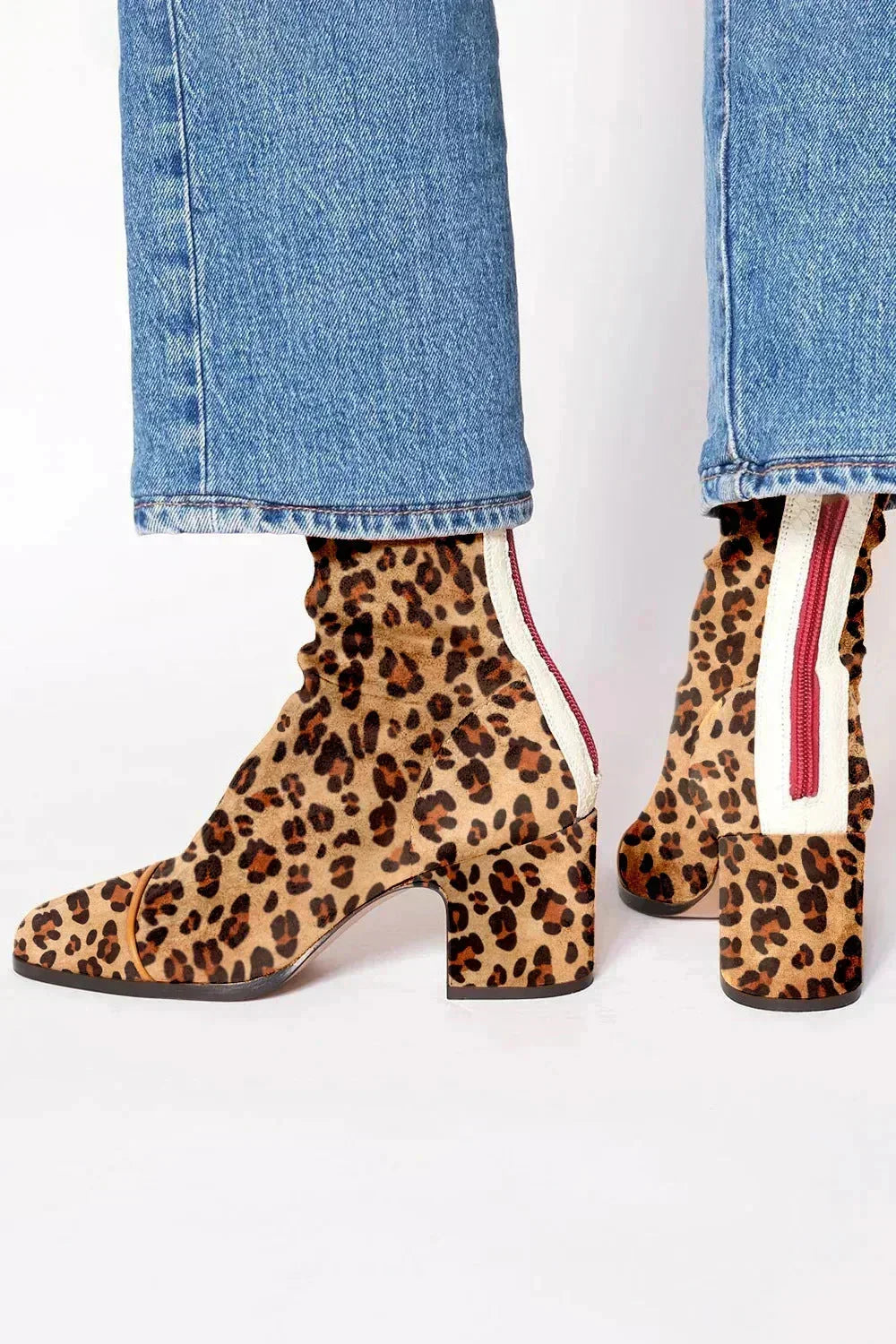 Alma, Suede Heeled Ankle Boots