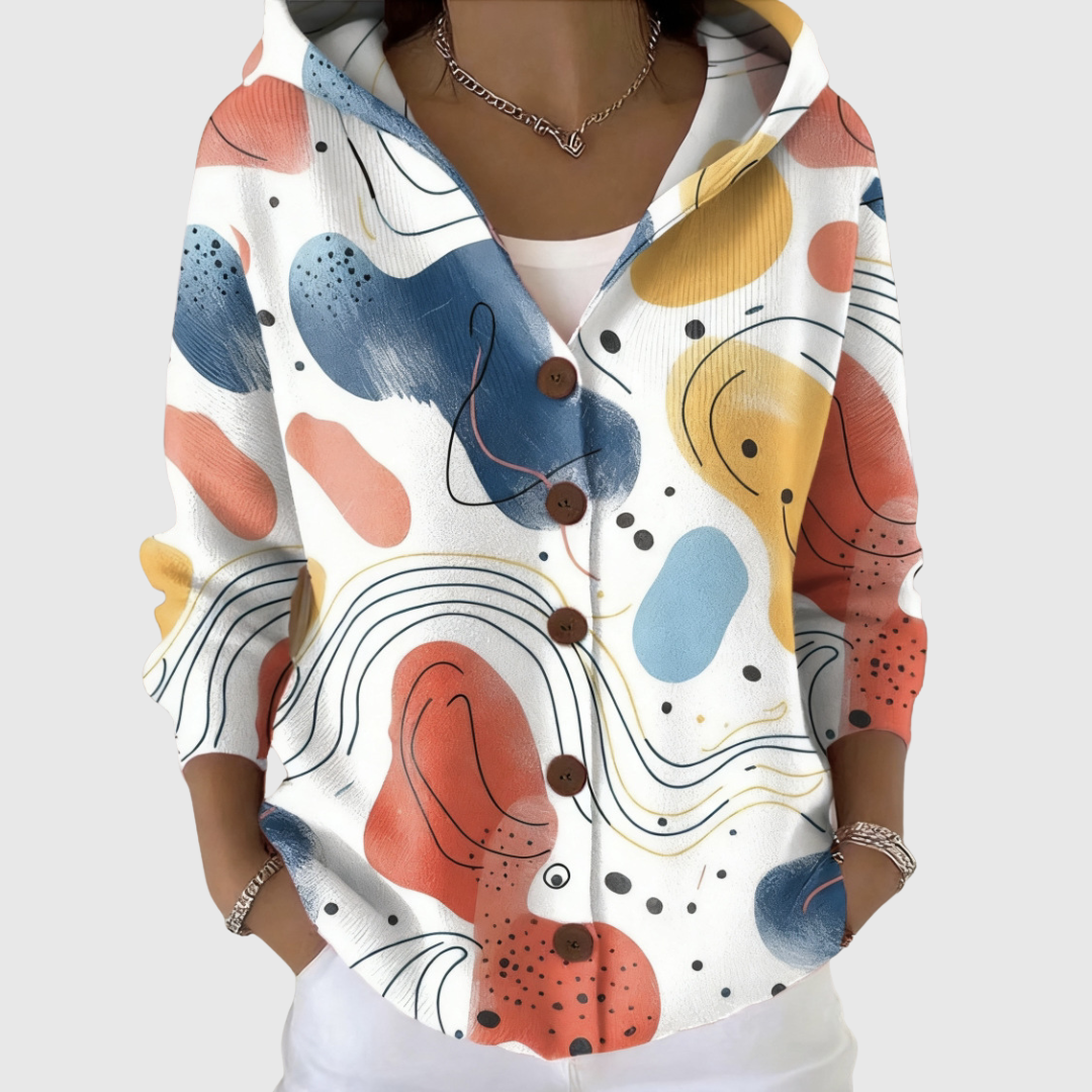 Helene Comfortable Knitted Cardigan with Hood