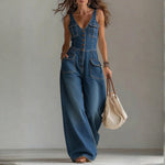 Megan Casual Denim Dungarees