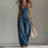 Megan Casual Denim Dungarees