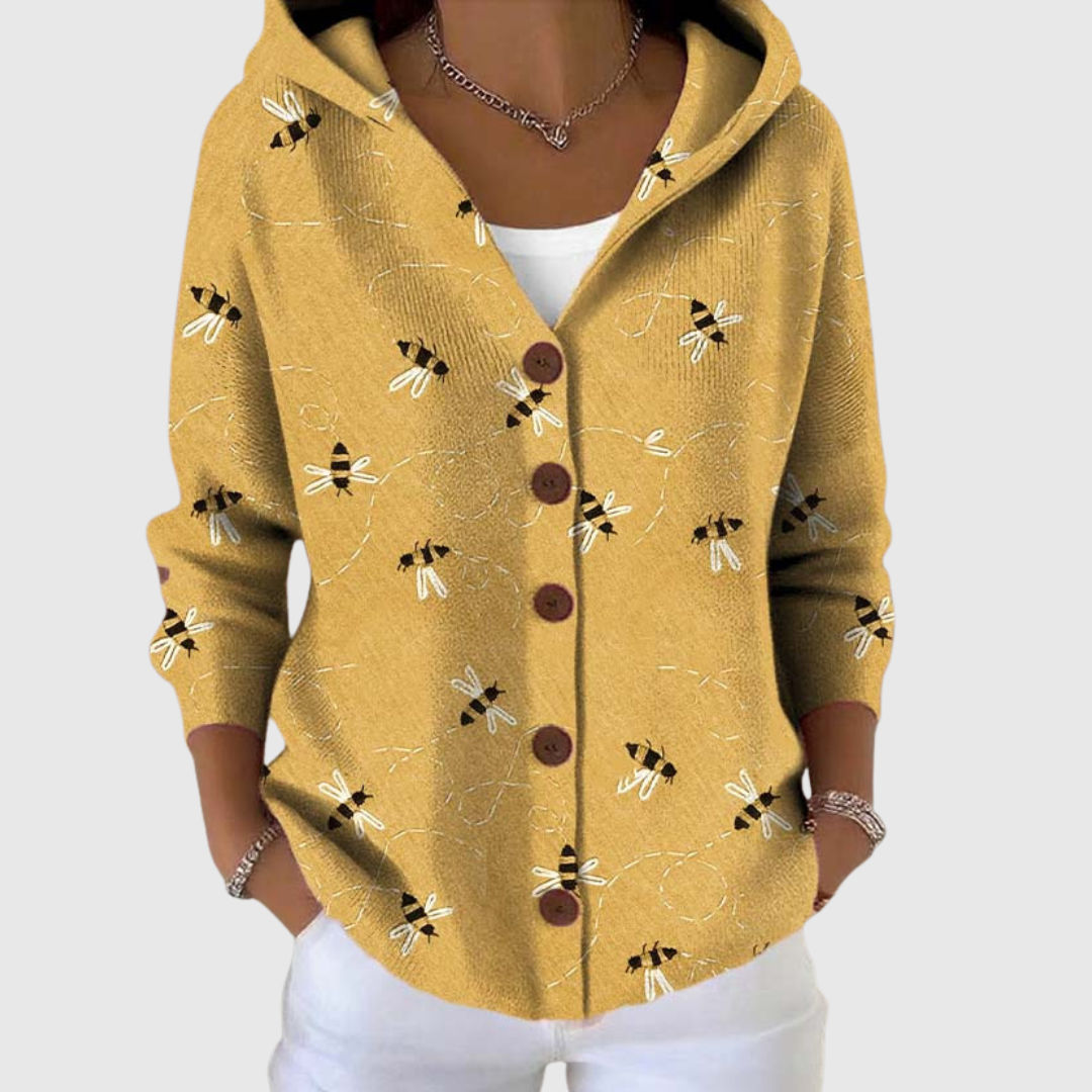 Helene Comfortable Knitted Cardigan with Hood