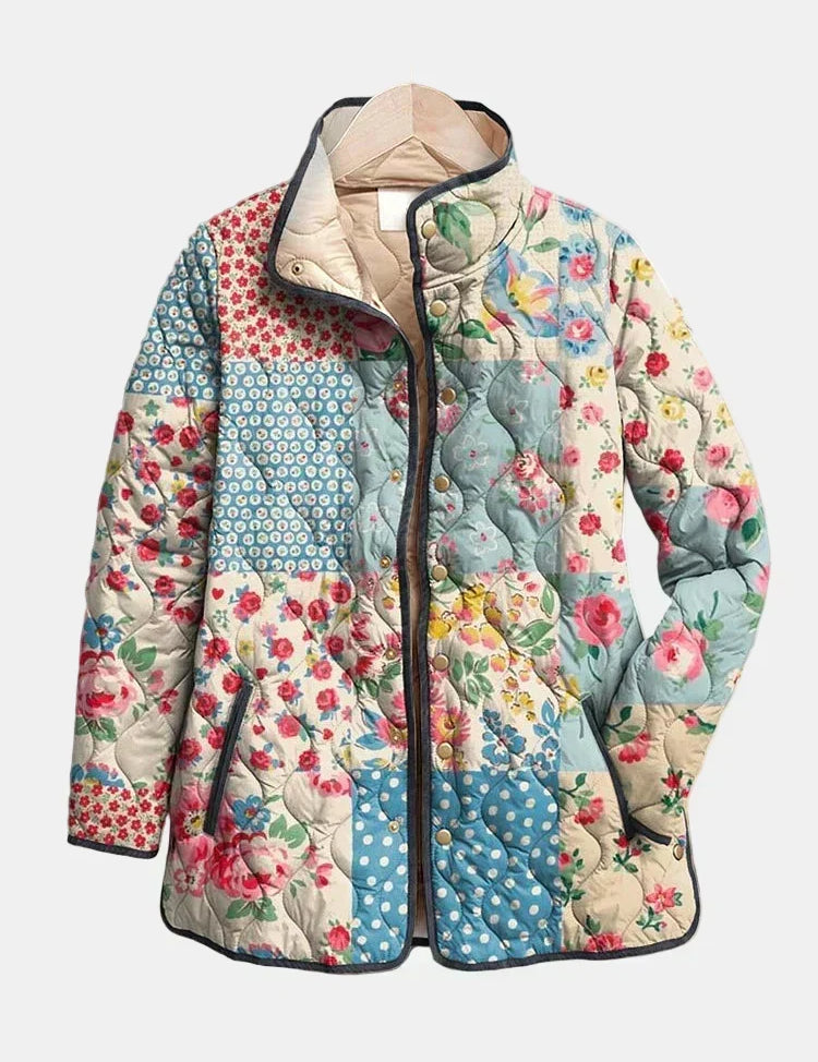 Zarae Charming Floral Quilted Jacket for Women