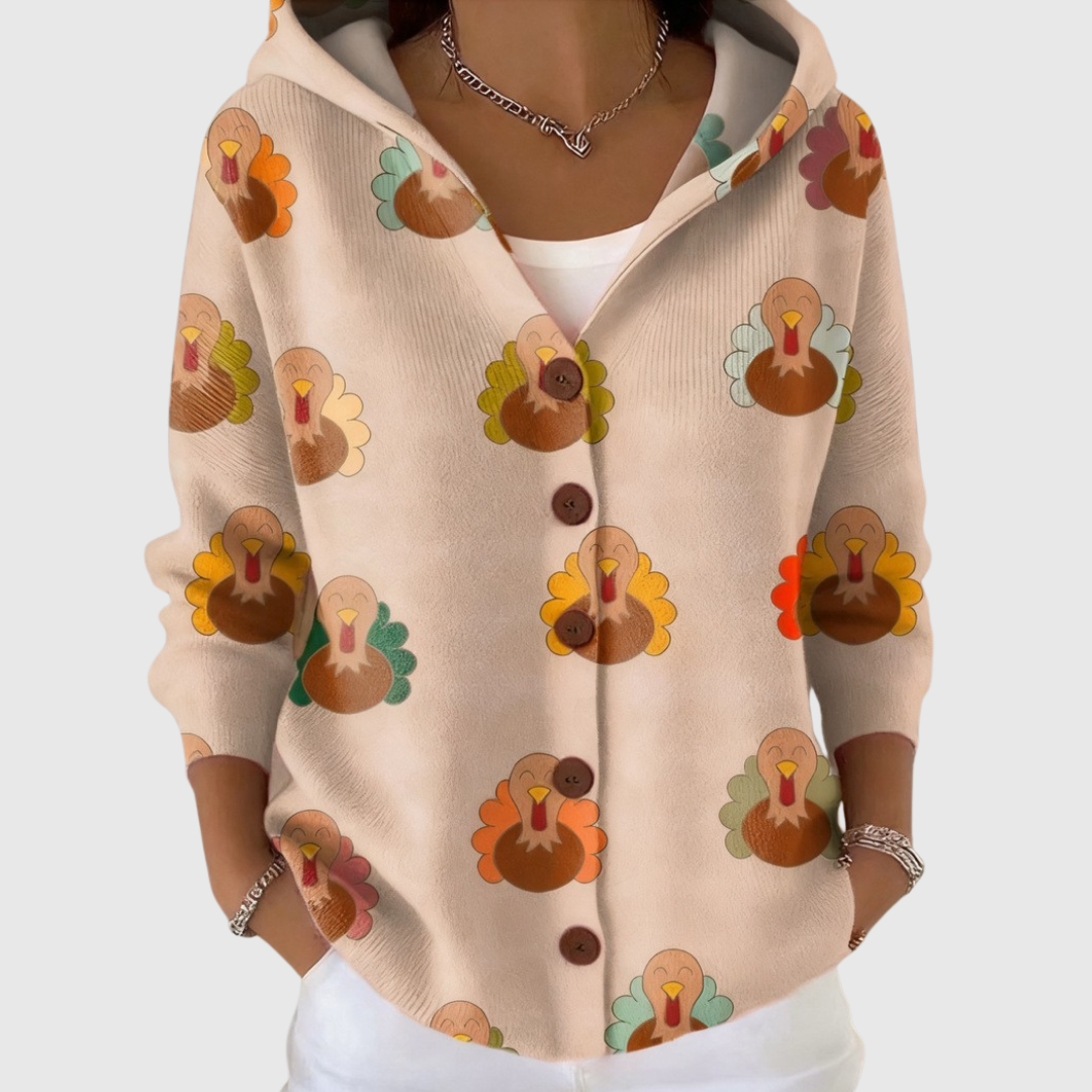 Johanna Comfortable Knitted Cardigan with Hood