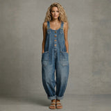 Harriet Stylish Denim Jumpsuit with Pockets