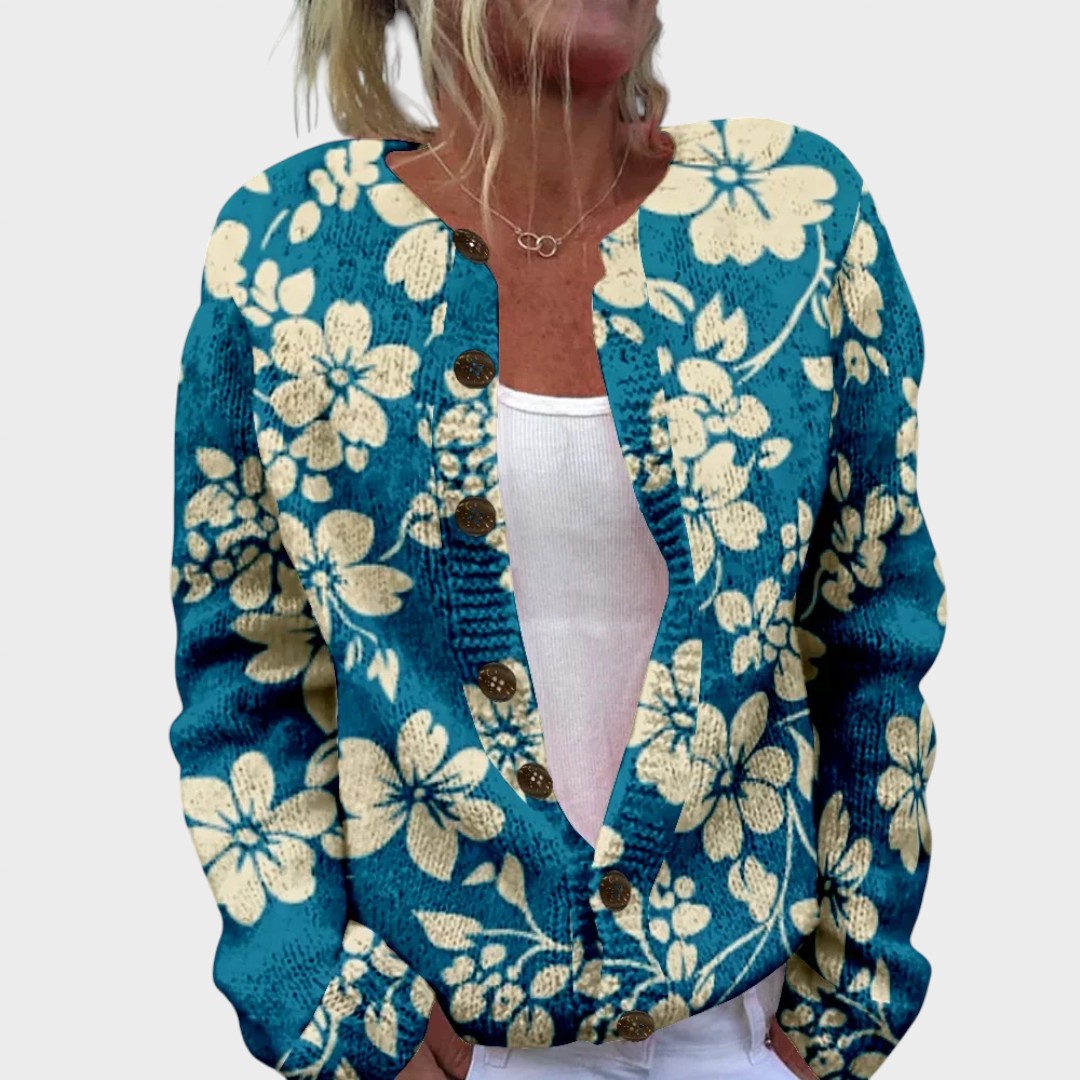 Rose Floral Autumn Cardigan