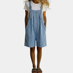 Charlotte Short Denim Jumpsuit with Soft Cotton Feel