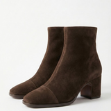 Alma, Suede Heeled Ankle Boots