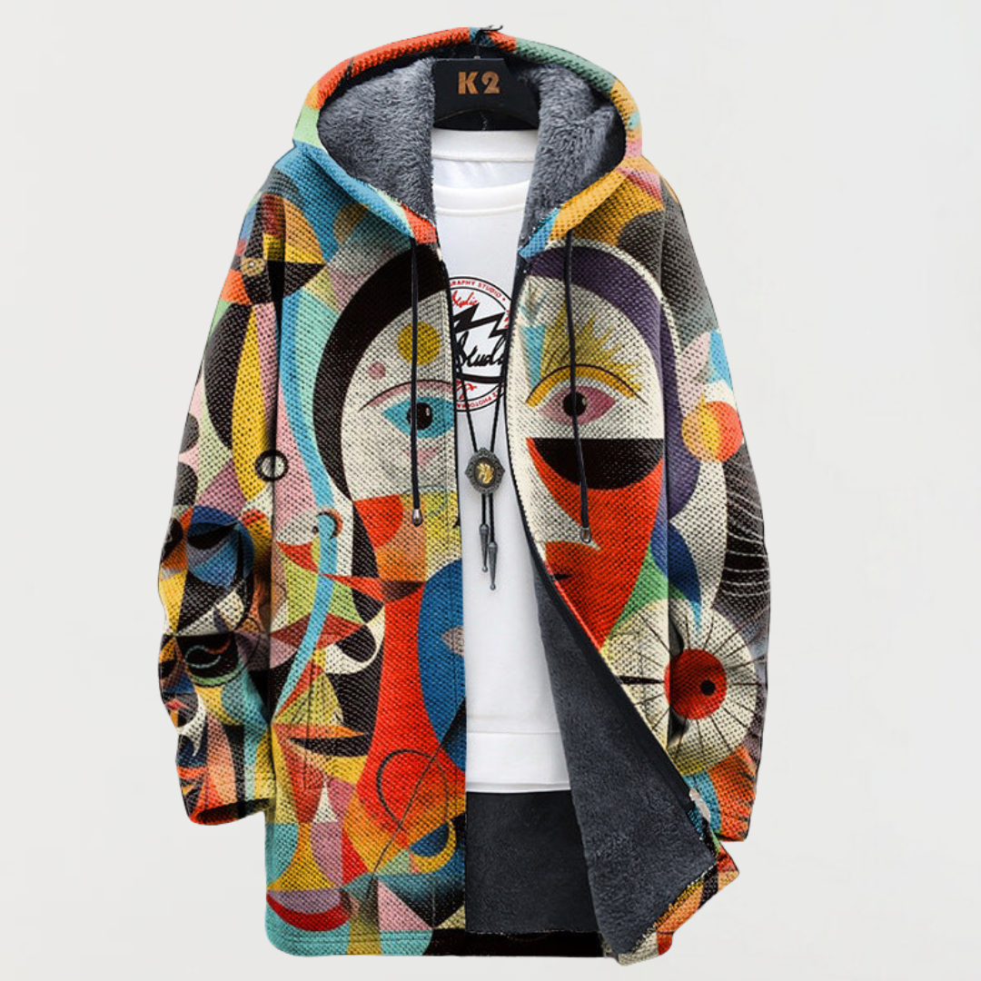 Morgan Coat with Abstract Pattern - view 3