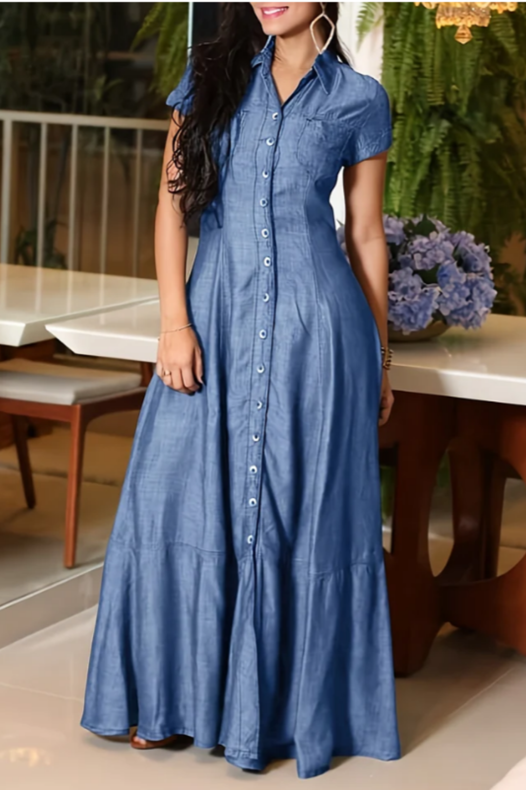 Ruby Long Denim Dress - view 6