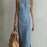 Tilly Retro Lace Denim Dress - view 6