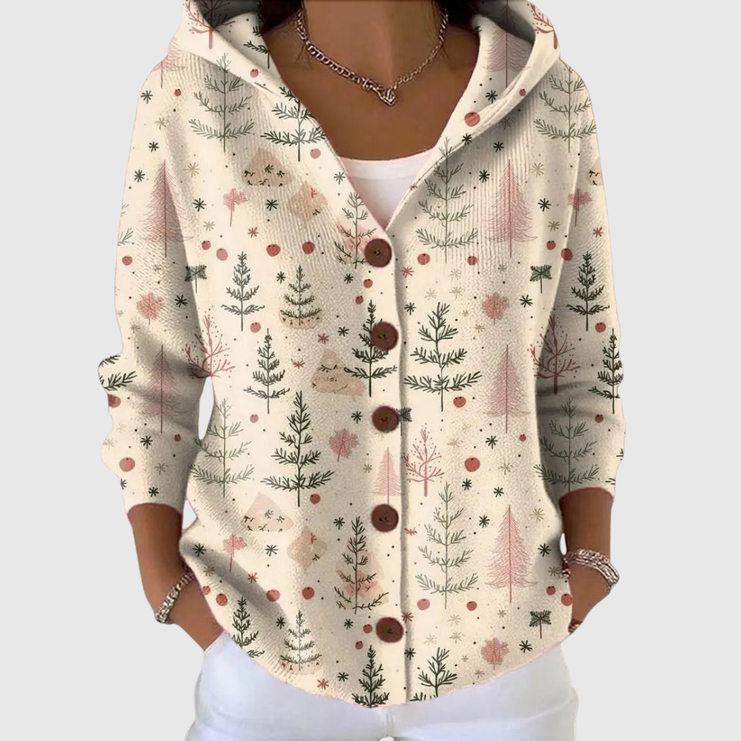 Luise Comfortable Knitted Cardigan with Hood