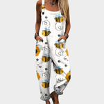 Comfortable printed overalls, front view