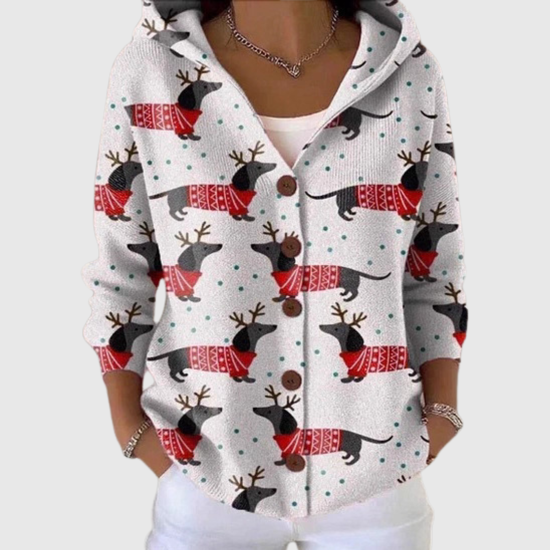 Katharina Comfortable Knitted Cardigan with Hood