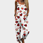 Comfortable printed overalls, front view