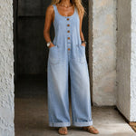 Florence Vintage Washed Cotton Dungarees