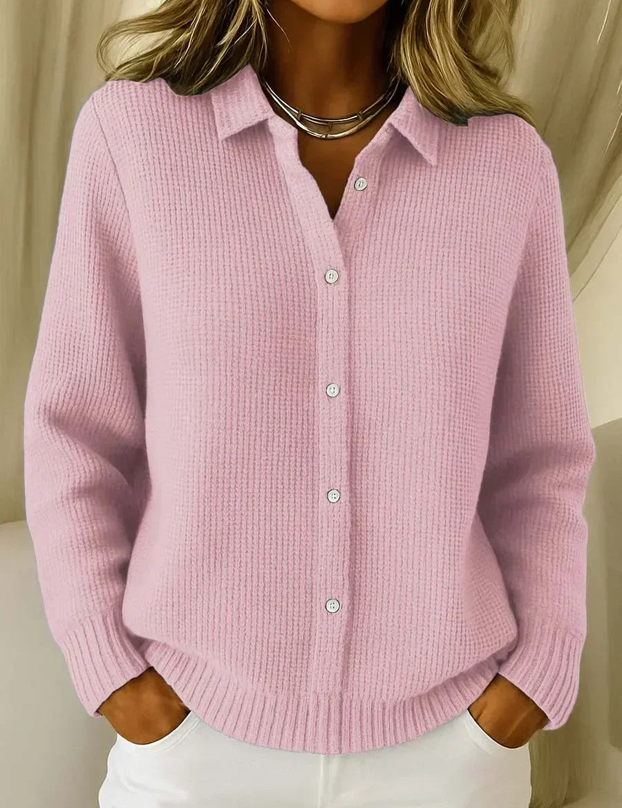 Katrina Textured Knitted Button Cardigan