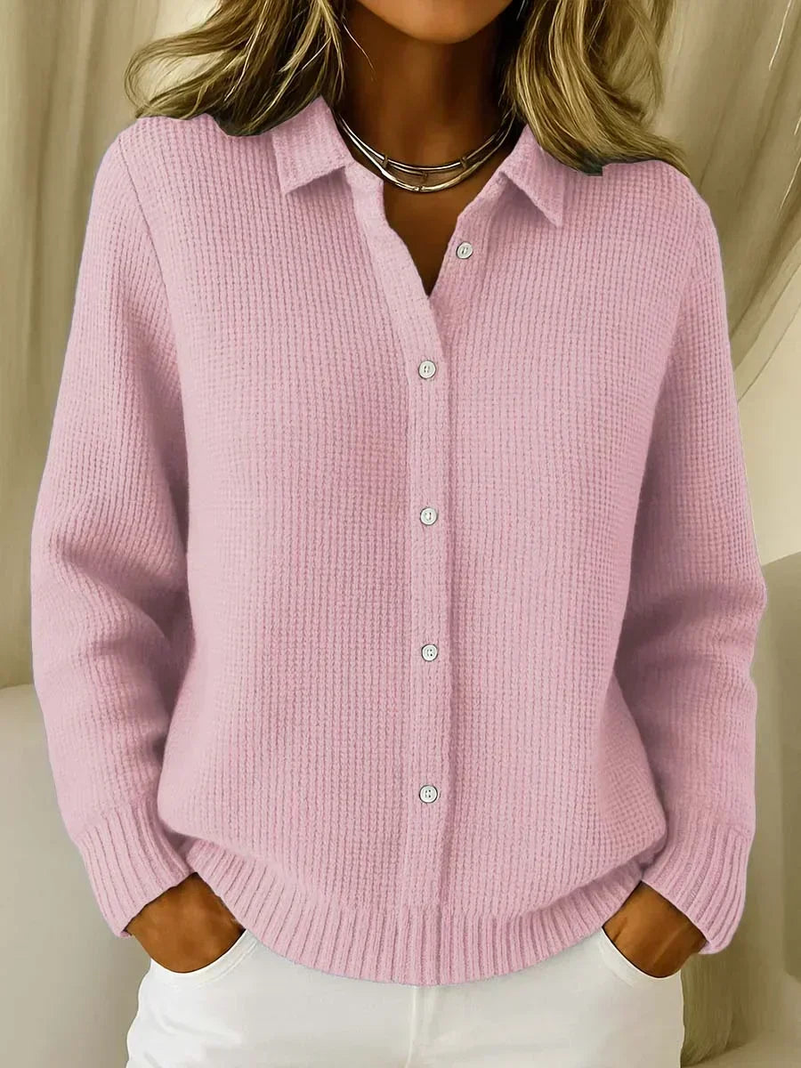 Katrina Textured Knitted Button Cardigan