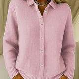 Katrina Textured Knitted Button Cardigan