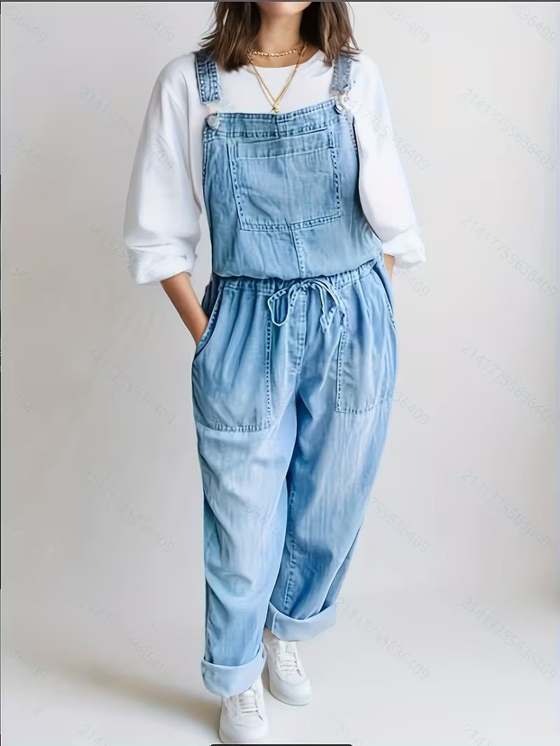 Hannah Casual Denim Jumpsuit - view 2