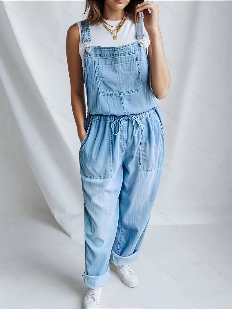 Hannah Casual Denim Jumpsuit - view 3